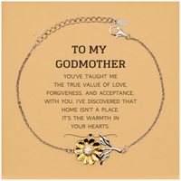 Load image into Gallery viewer, Godmother Sunflower Bracelet - You've Taught Me the True Value of Love | Heartfelt Gift
