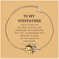 Load image into Gallery viewer, Stepfather Sunflower Bracelet - You&#39;ve Taught Me Value of Love | Meaningful Gift
