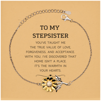 Load image into Gallery viewer, Stepsister Sunflower Bracelet - You&#39;ve Taught Me the True Value of Love | Birthday &amp; Christmas Gift

