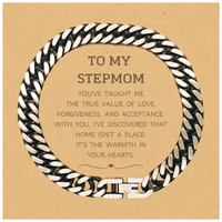 Load image into Gallery viewer, Stepmom Cuban Link Chain Bracelet - You&#39;ve Taught Me the True Value of Love | Birthday and Christmas Gift
