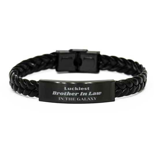 Brother In Law Engraved Bracelet - Luckiest Brother In Law In The Galaxy | Christmas Gift