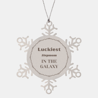 Load image into Gallery viewer, Stepmom Snowflake Ornament - Luckiest Stepmom in the Galaxy | Christmas Gift
