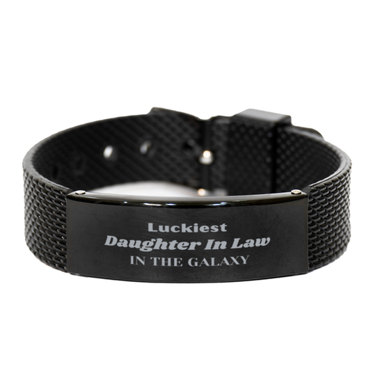 Daughter In Law Engraved Bracelet - Luckiest Daughter In Law In The Galaxy | Christmas Gift
