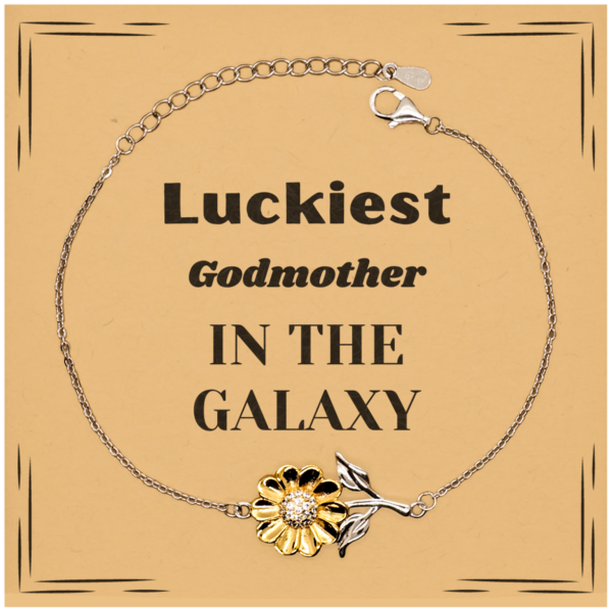 Godmother Sunflower Bracelet - Luckiest Godmother in the Galaxy | Unique Gift