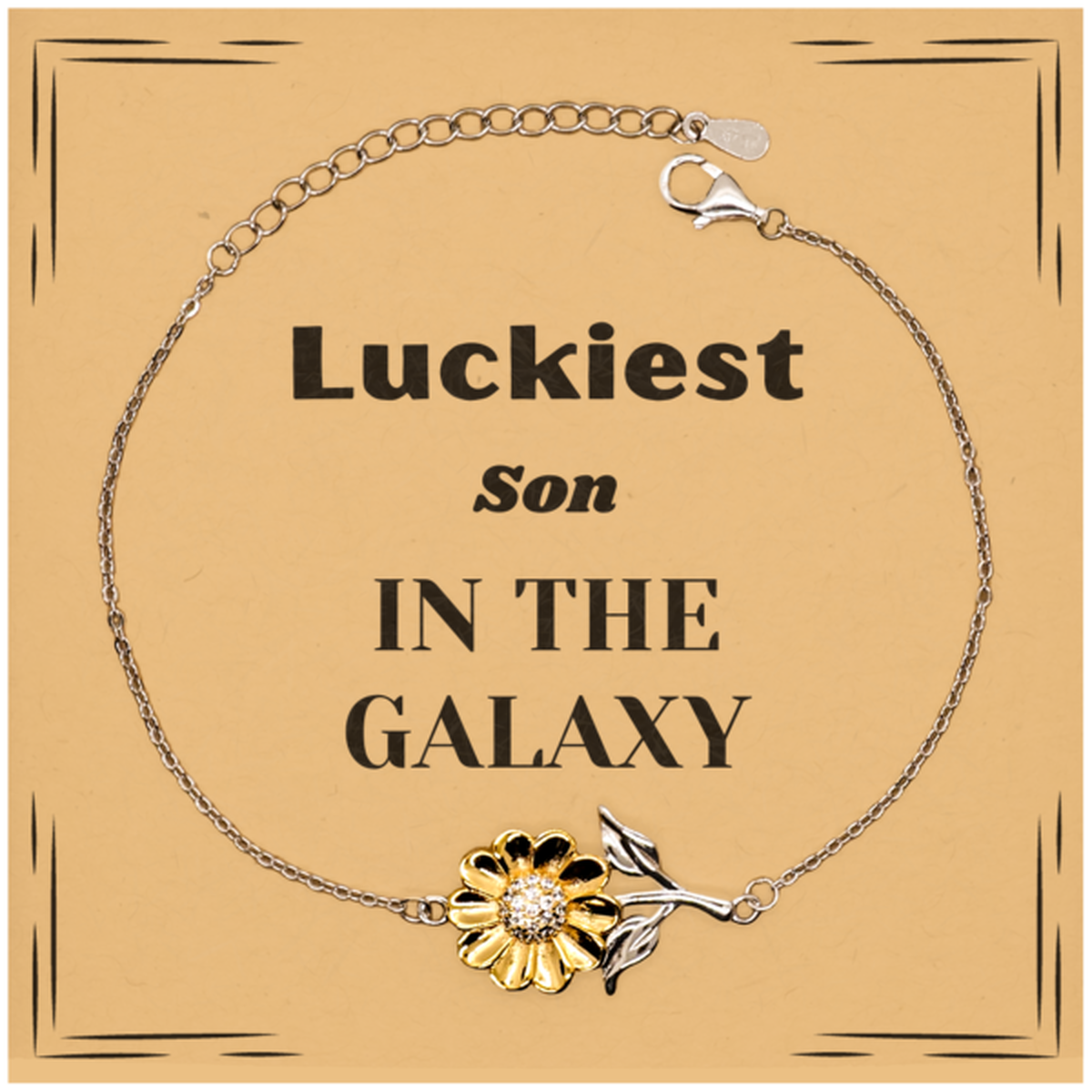 Son Sunflower Bracelet - Luckiest Son In The Galaxy | Christmas Gift
