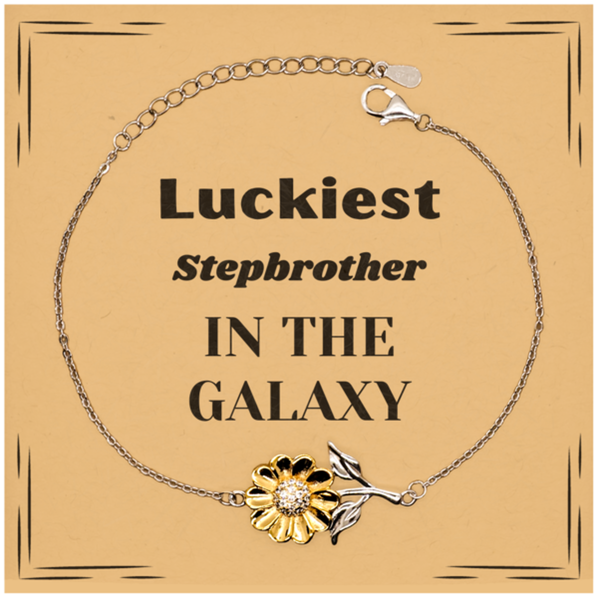 Stepbrother Sunflower Bracelet - Luckiest Stepbrother in the Galaxy | Unique Gift