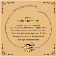 Load image into Gallery viewer, Little Brother Sunflower Bracelet - Never Forget That I Love You | Birthday Gift
