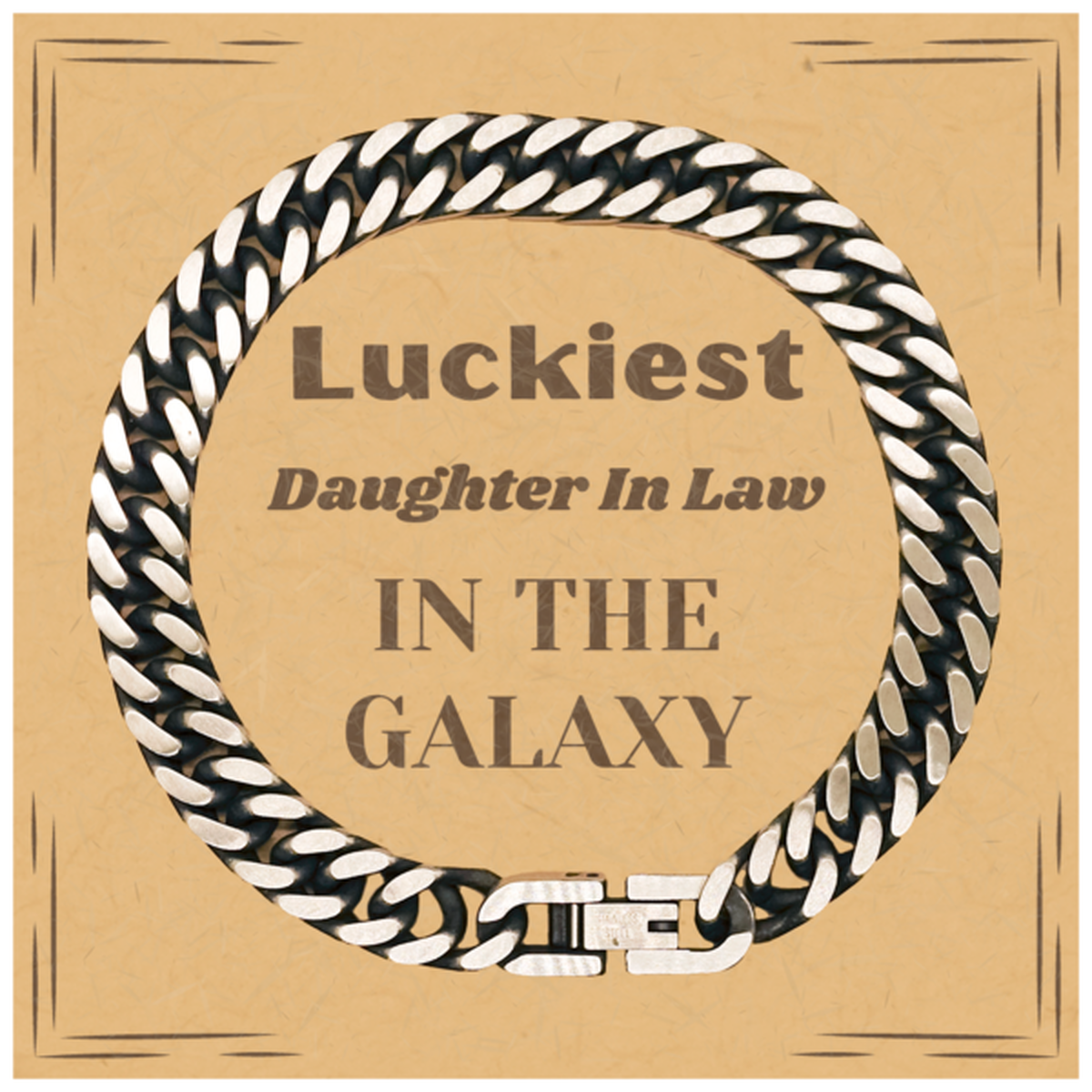 Daughter In Law Cuban Link Bracelet - Luckiest Daughter In Law Design | Christmas Gift