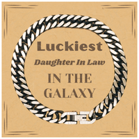 Load image into Gallery viewer, Daughter In Law Cuban Link Bracelet - Luckiest Daughter In Law Design | Christmas Gift
