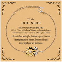 Load image into Gallery viewer, Little Sister Sunflower Bracelet - Never Forget That I Love You | Birthday Gift

