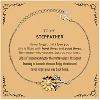 Load image into Gallery viewer, Stepfather Sunflower Bracelet - To My Stepfather | Heartfelt Gift
