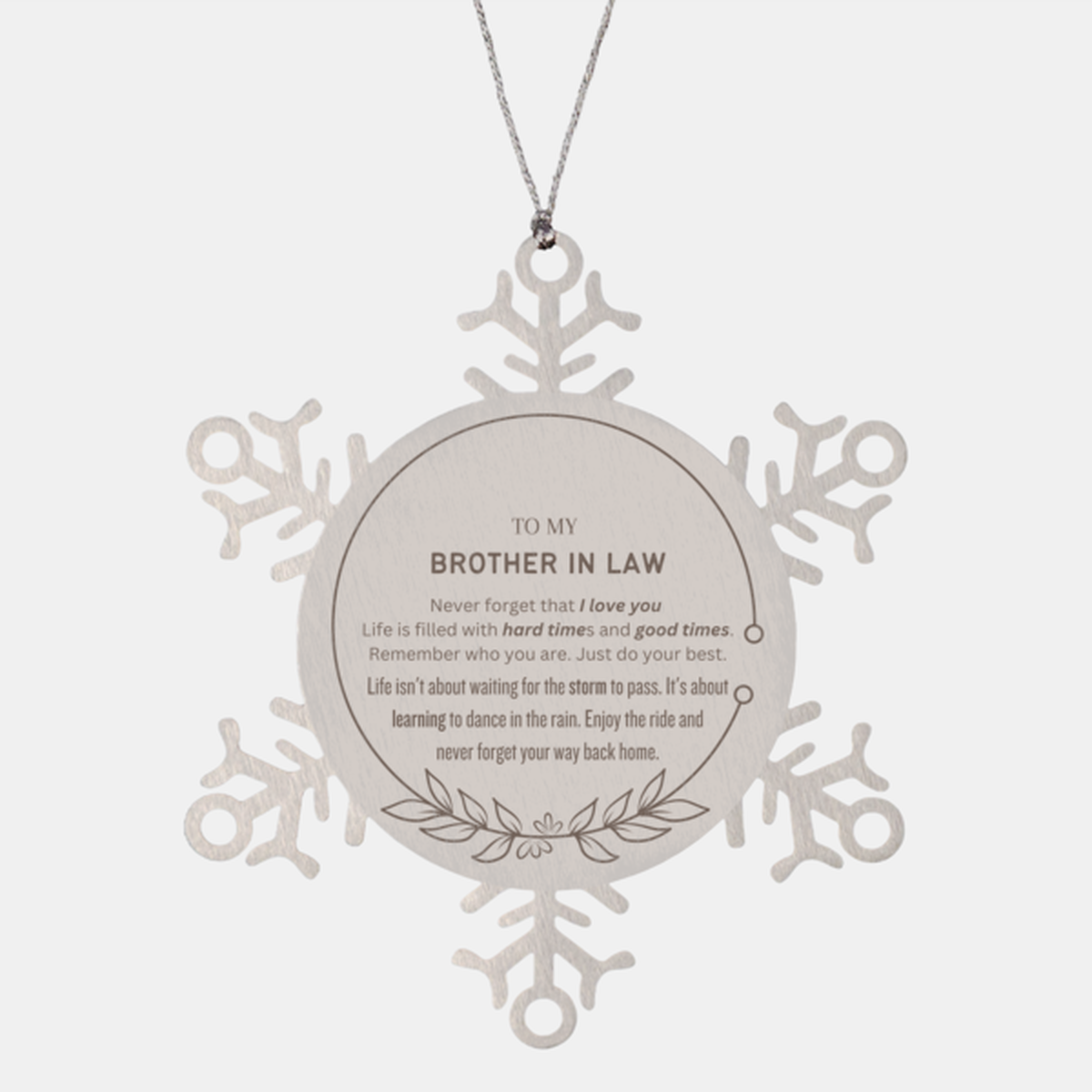 Brother In Law Snowflake Ornament - To My Brother In Law | Christmas Gift