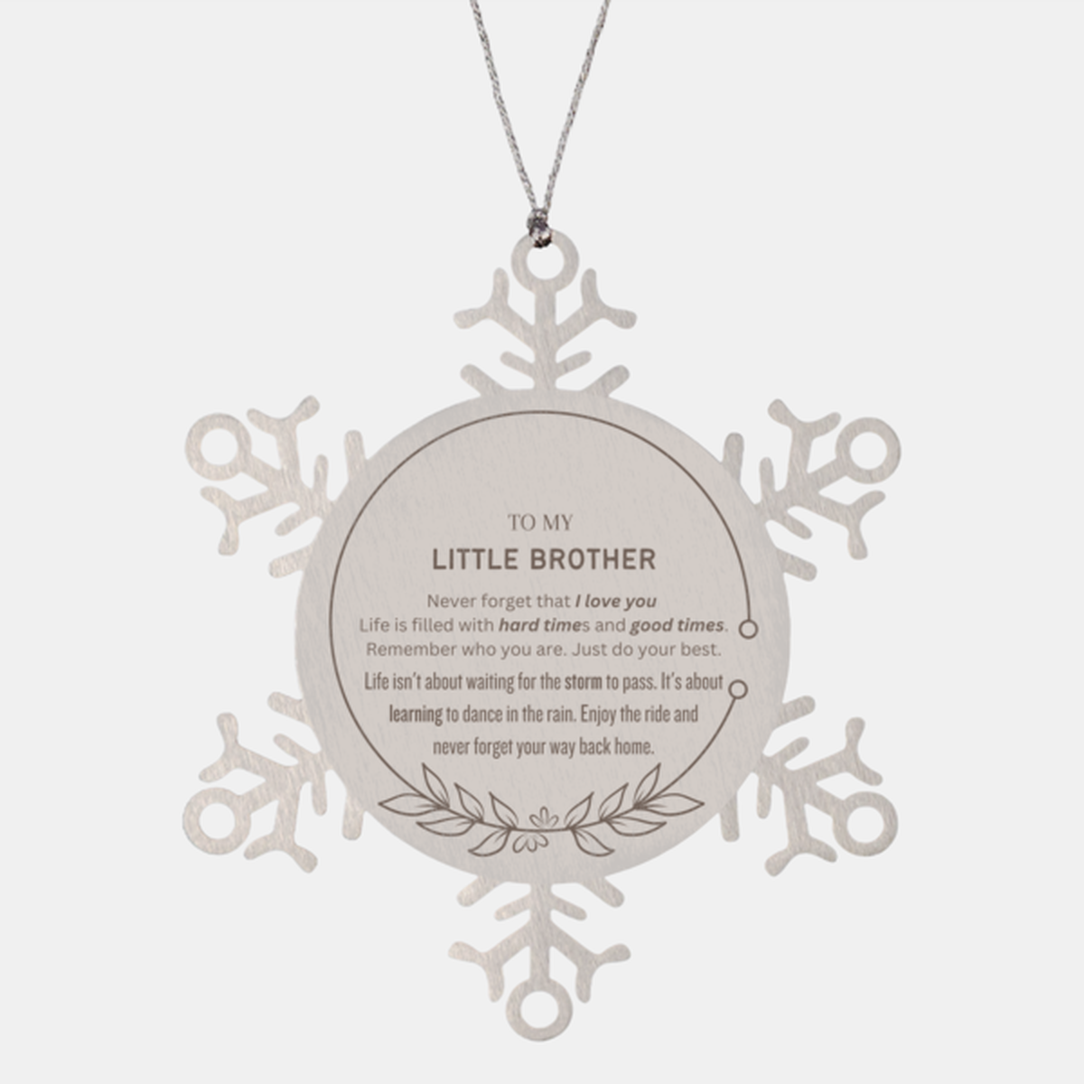 Little Brother Snowflake Ornament - To My Little Brother | Christmas Gift