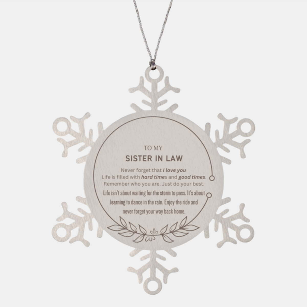 Christmas Sister In Law Snowflake Ornament Gifts, To My Sister In Law Thank  You Gifts For