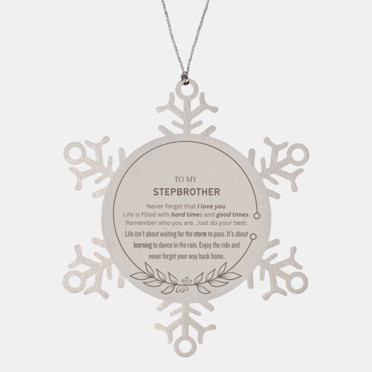 Stepbrother Snowflake Ornament - To My Stepbrother | Christmas Gift