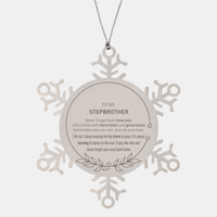 Load image into Gallery viewer, Stepbrother Snowflake Ornament - To My Stepbrother | Christmas Gift
