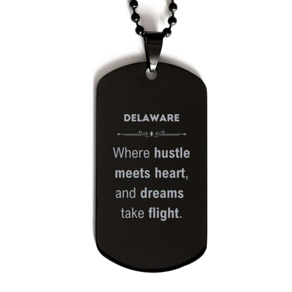 Delaware Keychain - Where Hustle Meets Heart | Perfect Gift for Delaware Lovers