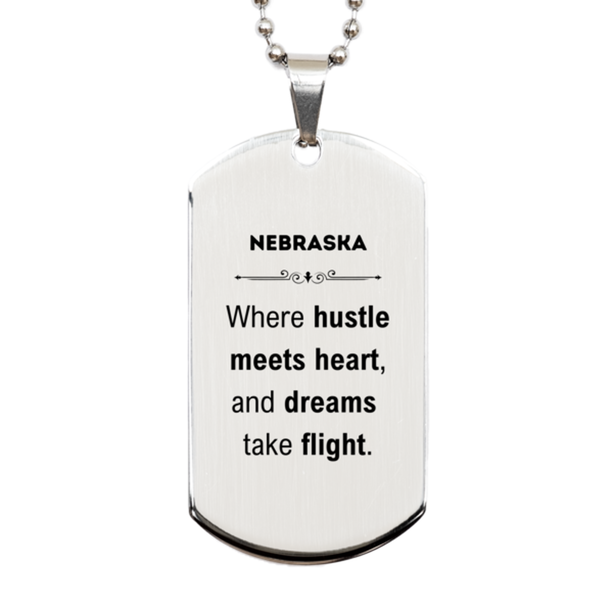 Nebraska Keychain - Where Hustle Meets Heart | Perfect Gift