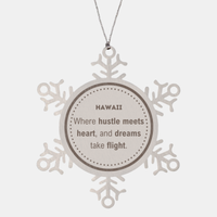 Load image into Gallery viewer, Hawaii Snowflake Ornament - Where Hustle Meets Heart | Christmas Gift

