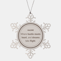 Load image into Gallery viewer, Maine Ornament - Where Hustle Meets Heart | Christmas Gift
