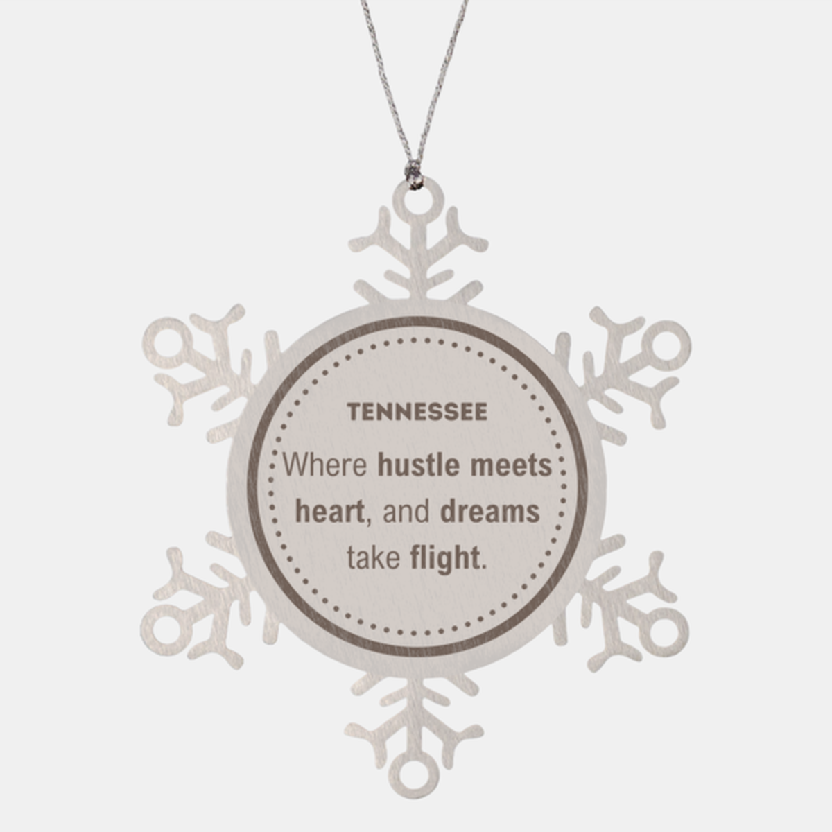 Tennessee Christmas Ornament - Where Hustle Meets Heart | Holiday Gift