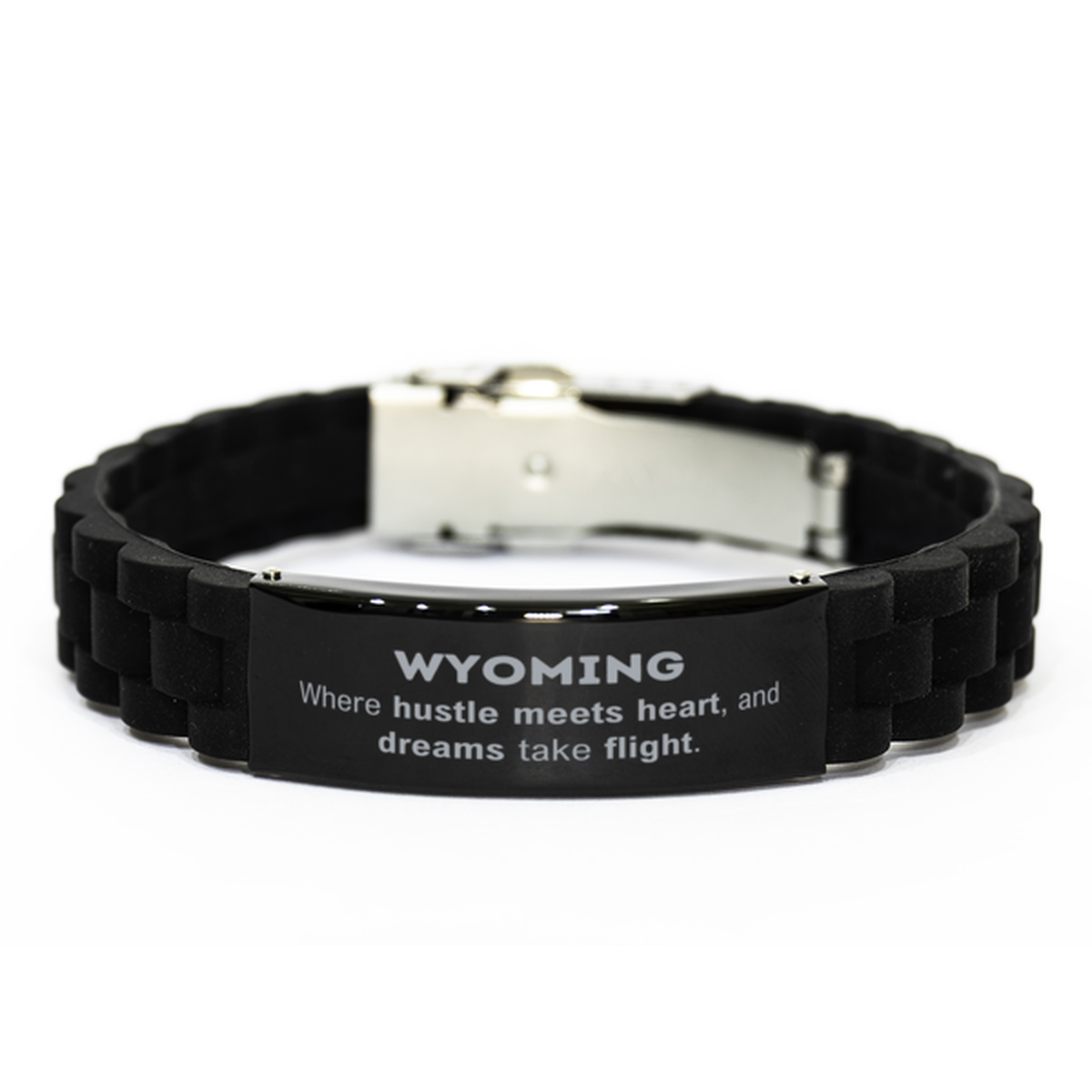 Wyoming Black Glidelock Clasp Bracelet - Where Hustle Meets Heart | Meaningful Gift