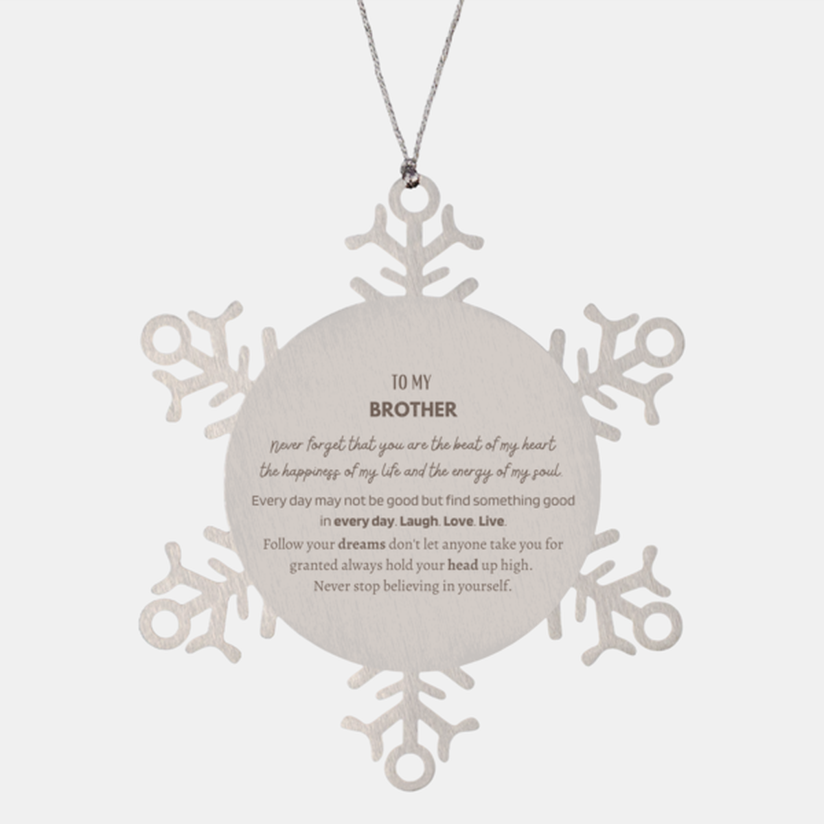 Brother Snowflake Ornament - To My Brother Design | Christmas Gift