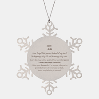 Load image into Gallery viewer, Gigi Christmas Ornament - To My Gigi Snowflake Design | Holiday Gift
