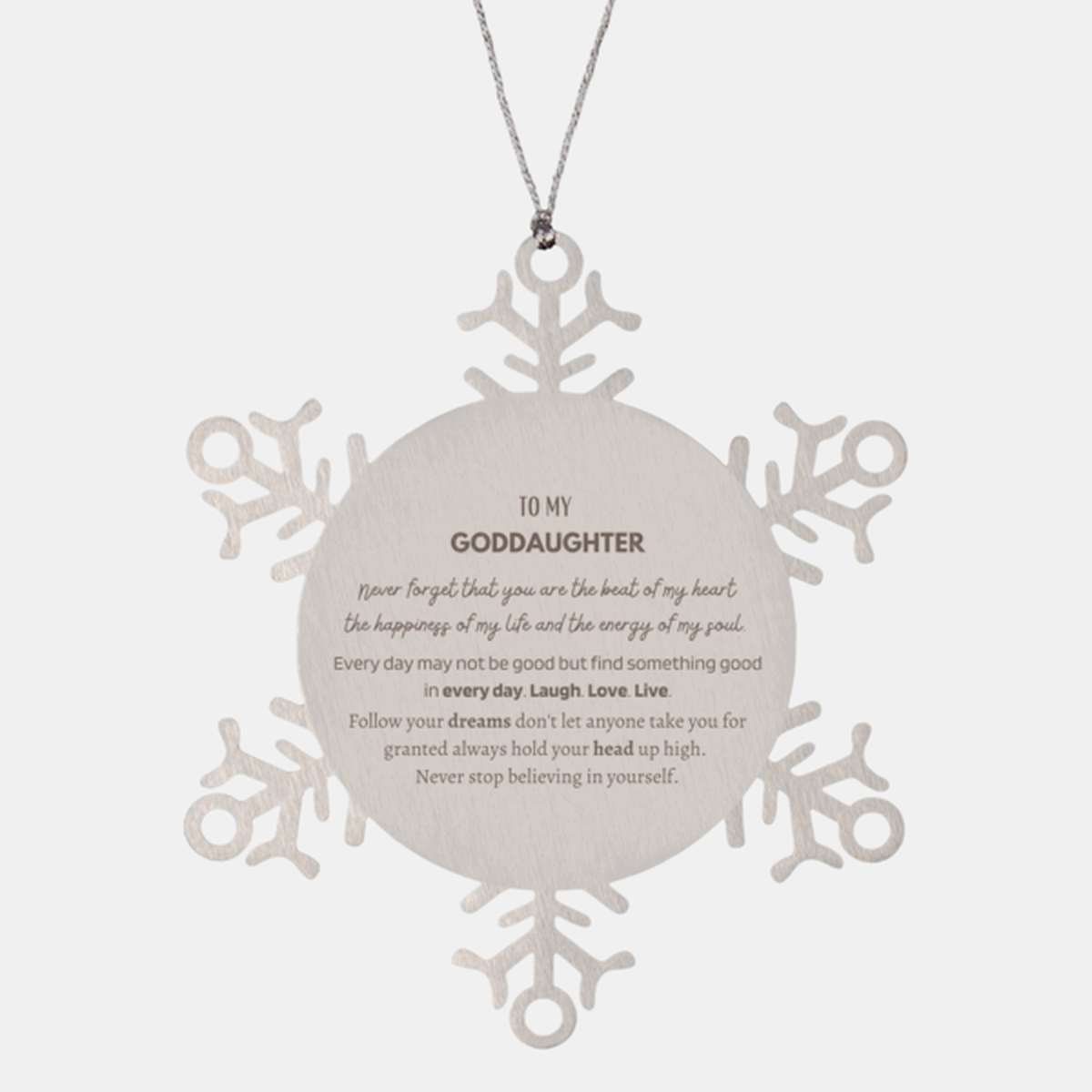 Goddaughter Snowflake Ornament - To My Goddaughter | Christmas Gift