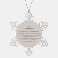 Load image into Gallery viewer, Godmother Snowflake Ornament - To My Godmother Design | Christmas Gift
