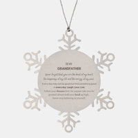 Load image into Gallery viewer, Grandfather Snowflake Ornament - Heartfelt Message | Christmas Gift
