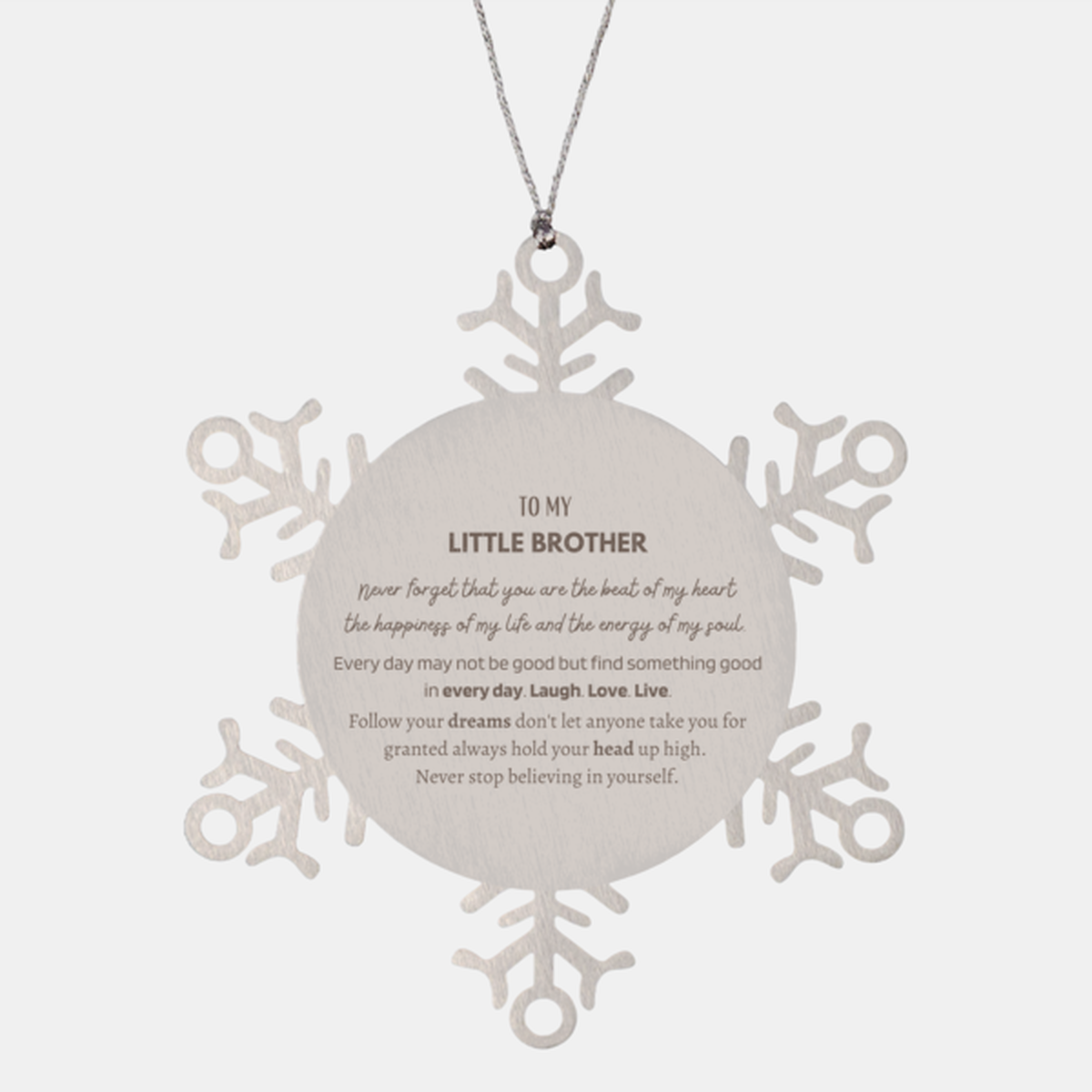 Little Brother Christmas Ornament - To My Little Brother Design | Holiday Gift