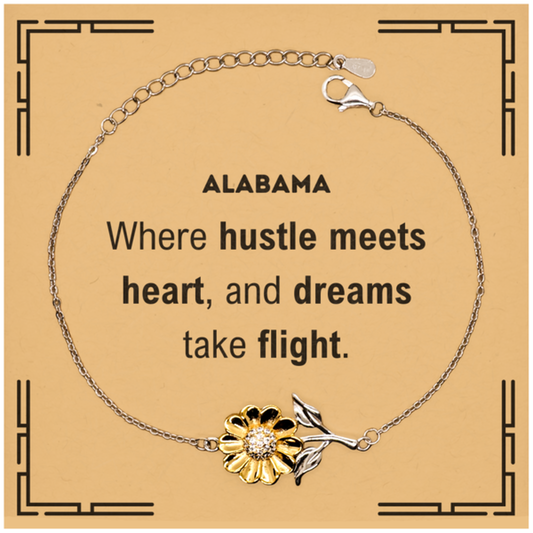 Alabama Sunflower Bracelet - Where Hustle Meets Heart | Thoughtful Gift