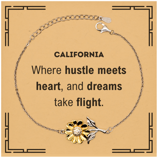California Sunflower Bracelet - Where Hustle Meets Heart | Birthday Gift