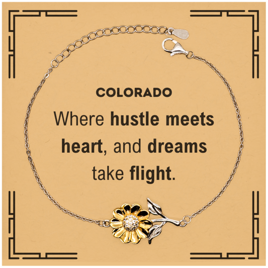 Colorado Sunflower Bracelet - Where Hustle Meets Heart | Thoughtful Gift