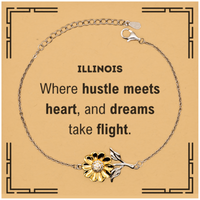 Load image into Gallery viewer, Illinois Sunflower Bracelet - Where Hustle Meets Heart | Thoughtful Gift
