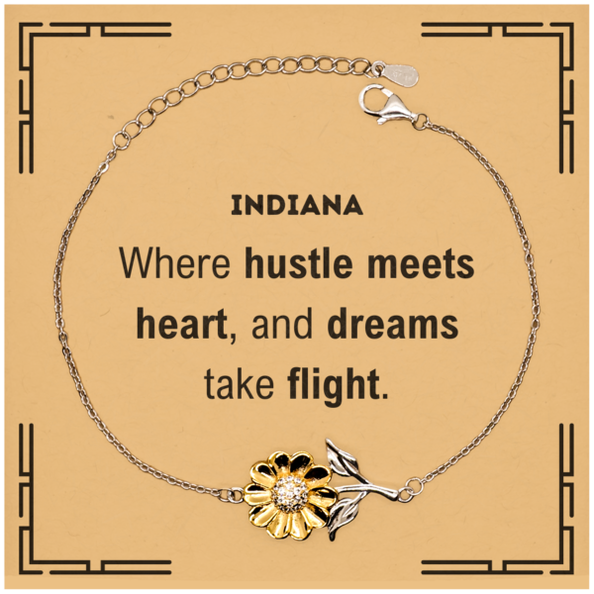 Indiana Sunflower Bracelet - Where Hustle Meets Heart | Thoughtful Gift