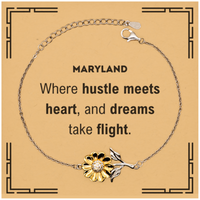 Load image into Gallery viewer, Maryland Sunflower Bracelet - Where Hustle Meets Heart | Meaningful Maryland Gift
