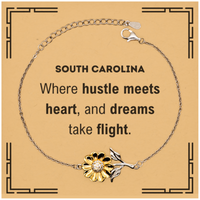 Load image into Gallery viewer, South Carolina Sunflower Bracelet - Where Hustle Meets Heart | Perfect Gift for Any Occasion
