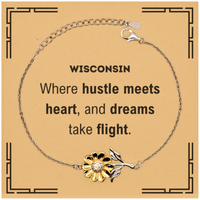 Load image into Gallery viewer, Wisconsin Sunflower Bracelet - Where Hustle Meets Heart | Thoughtful Gift
