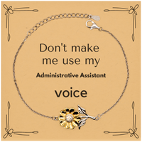 Load image into Gallery viewer, Administrative Assistant Sunflower Bracelet - Don&#39;t Make Me Use My Voice | Thoughtful Gift
