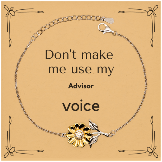 Advisor Sunflower Bracelet - Don't Make Me Use My Voice | Thoughtful Gift