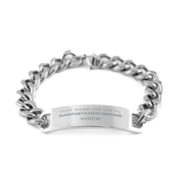 Load image into Gallery viewer, Transportation Manager Engraved Bracelet - Don&#39;t Make Me Use My Transportation Manager Voice | Unique Gift

