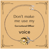 Load image into Gallery viewer, Correctional Officer Sunflower Bracelet - Don&#39;t Make Me Use My Correctional Officer Voice | Thoughtful Gift
