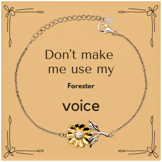 Forester Sunflower Bracelet - Don't Make Me Use My Voice | Unique Gifts for Foresters