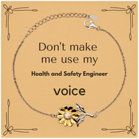 Load image into Gallery viewer, Health and Safety Engineer Sunflower Bracelet - Don&#39;t Make Me Use My Voice | Thoughtful Gift
