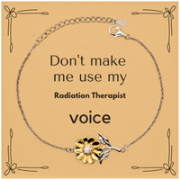 Load image into Gallery viewer, Radiation Therapist Sunflower Bracelet - Don&#39;t Make Me Use My Voice | Unique Gift
