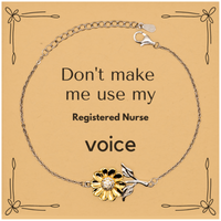Load image into Gallery viewer, Nurse Sunflower Bracelet - Don&#39;t Make Me Use My Voice | Christmas Gift
