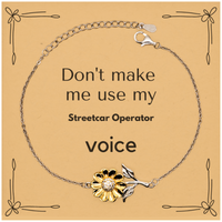 Load image into Gallery viewer, Streetcar Operator Sunflower Bracelet - Don&#39;t Make Me Use My Voice | Unique Gift
