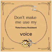 Load image into Gallery viewer, Veterinary Assistant Sunflower Bracelet - Don&#39;t Make Me Use My Voice | Thoughtful Gift
